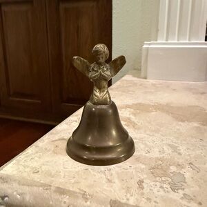 Vintage Brass Praying Angel Bell